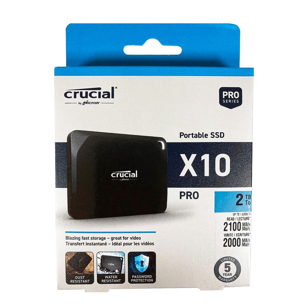 Foto Crucial X10 PRO 2TB - SSD Eksternal Portable |